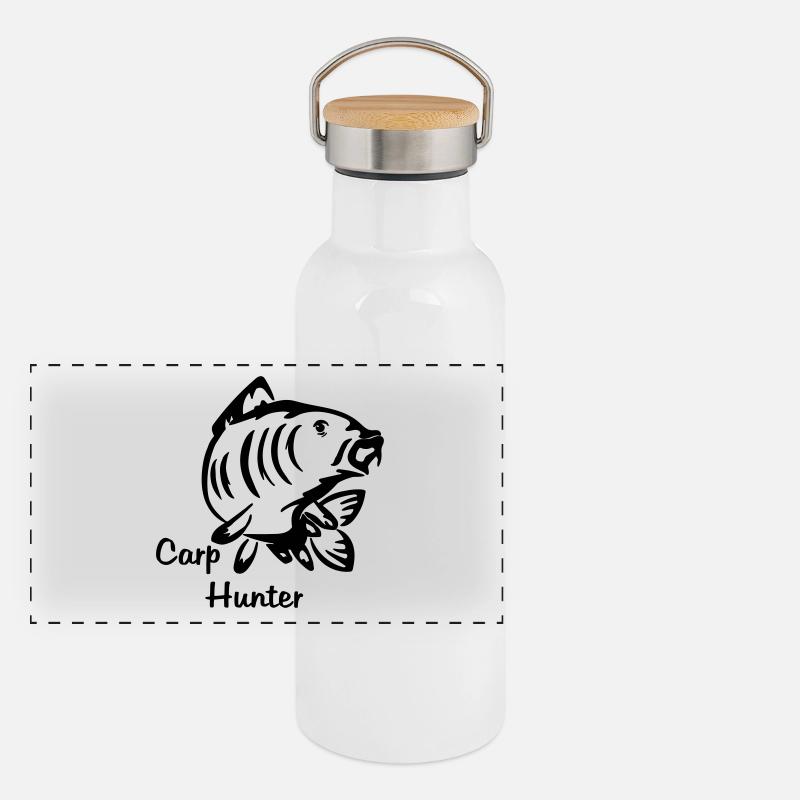 Carpe Hunter Gourde isotherme avec bouchon en bambou