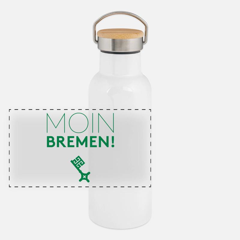 Moin Brême! Gourde isotherme avec bouchon en bambou