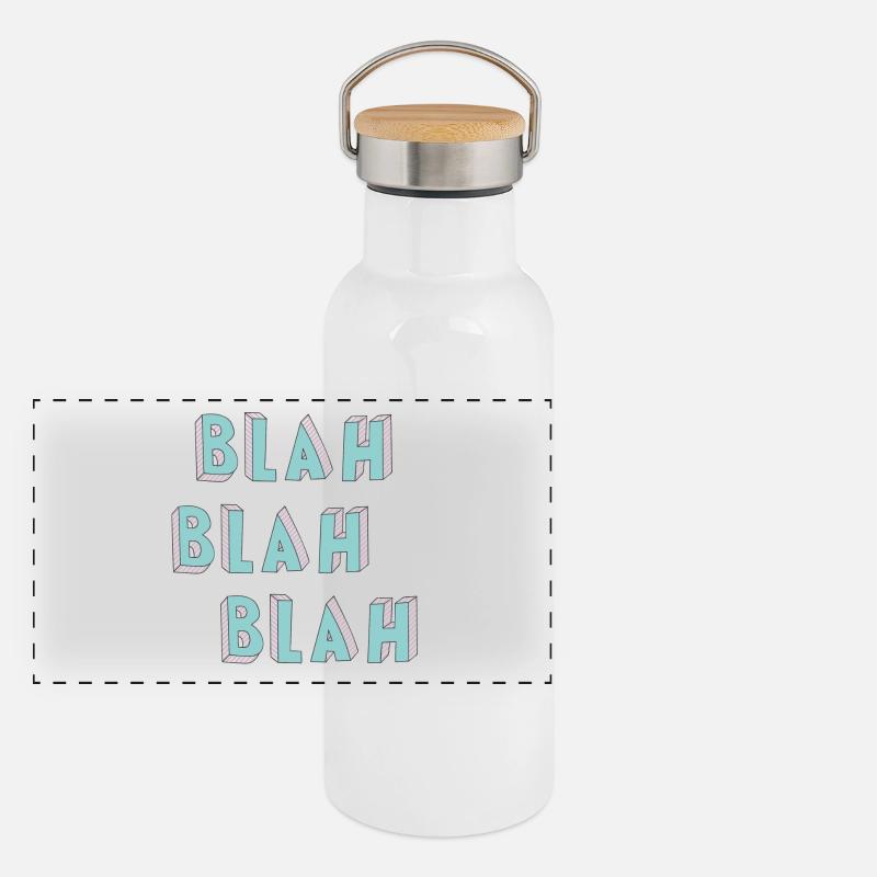 BLA Imprimer Gourde isotherme avec bouchon en bambou