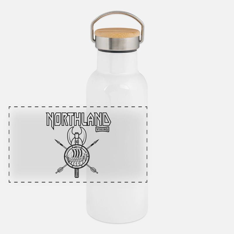 viking 4 Panorama Thermosflasche mit Bambusdeckel