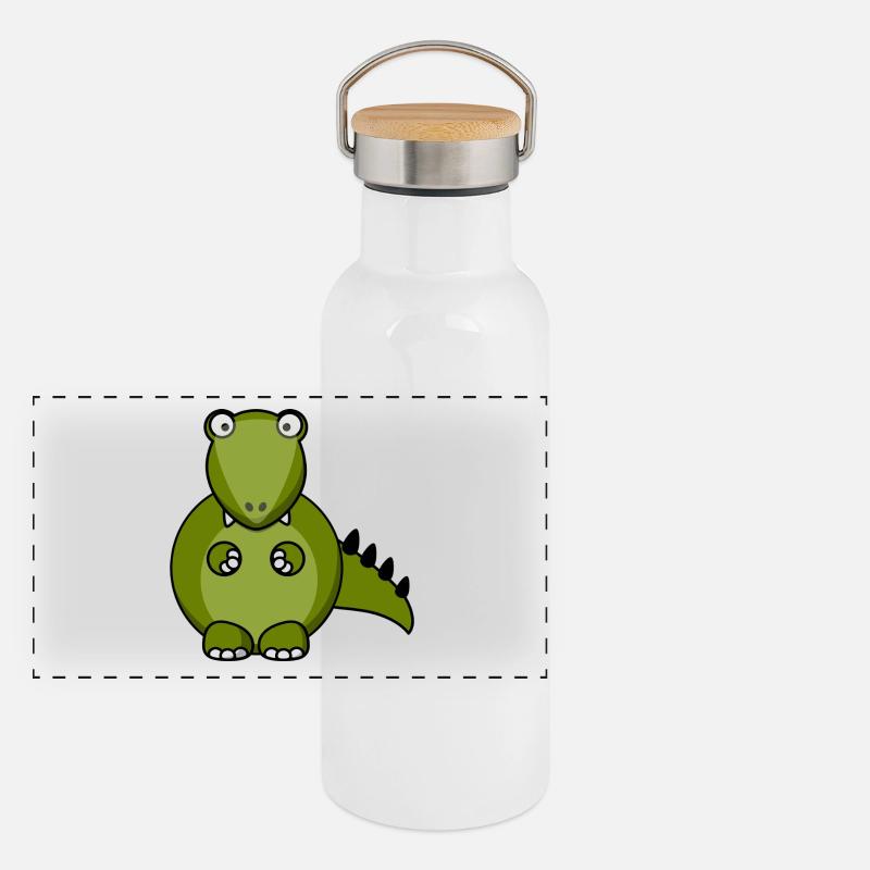 Dino Gourde isotherme avec bouchon en bambou