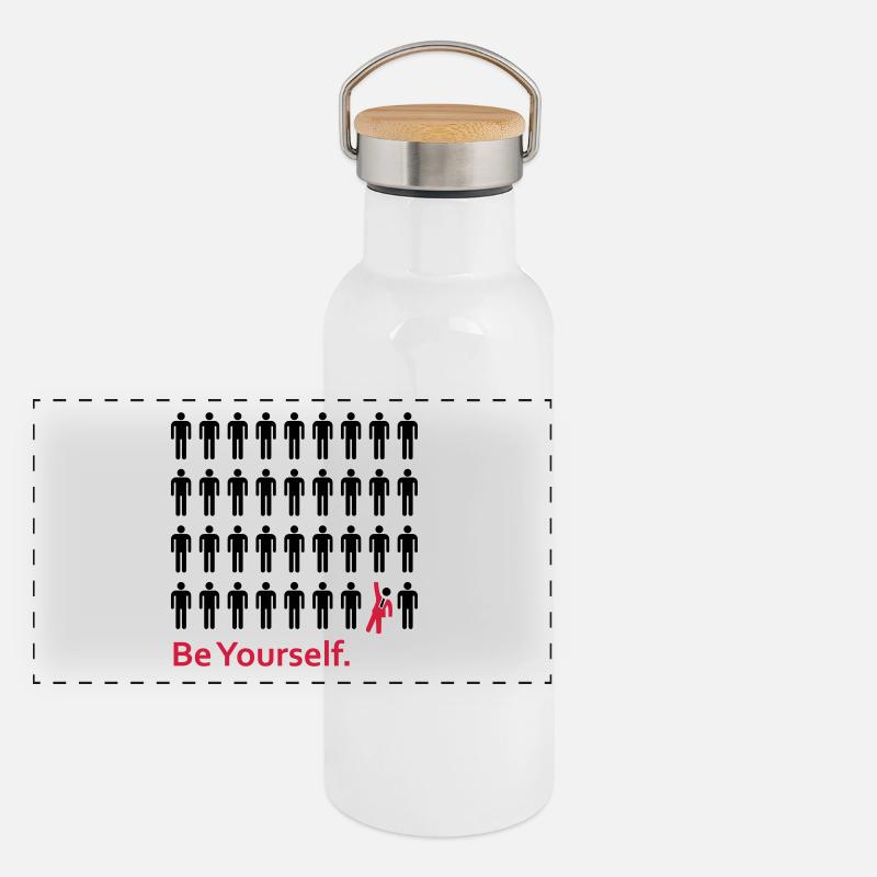 Be Yourself Panorama Thermosflasche mit Bambusdeckel
