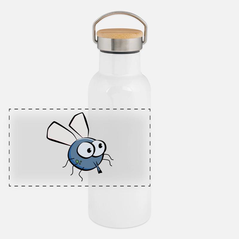 moustique drôle Gourde isotherme avec bouchon en bambou