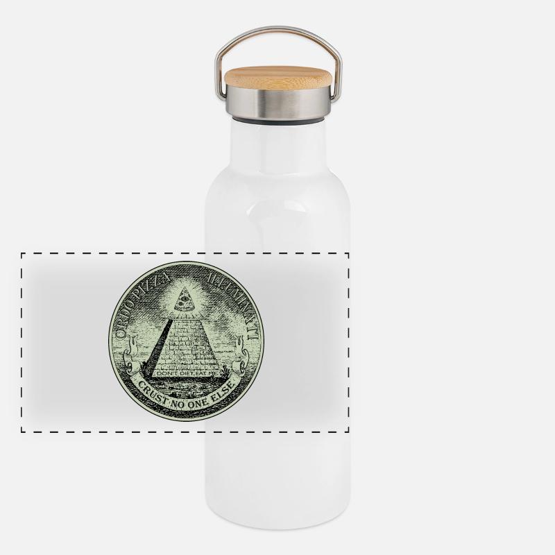 PizzaIlluminati Panoramic Thermal Bottle with Bamboo Lid