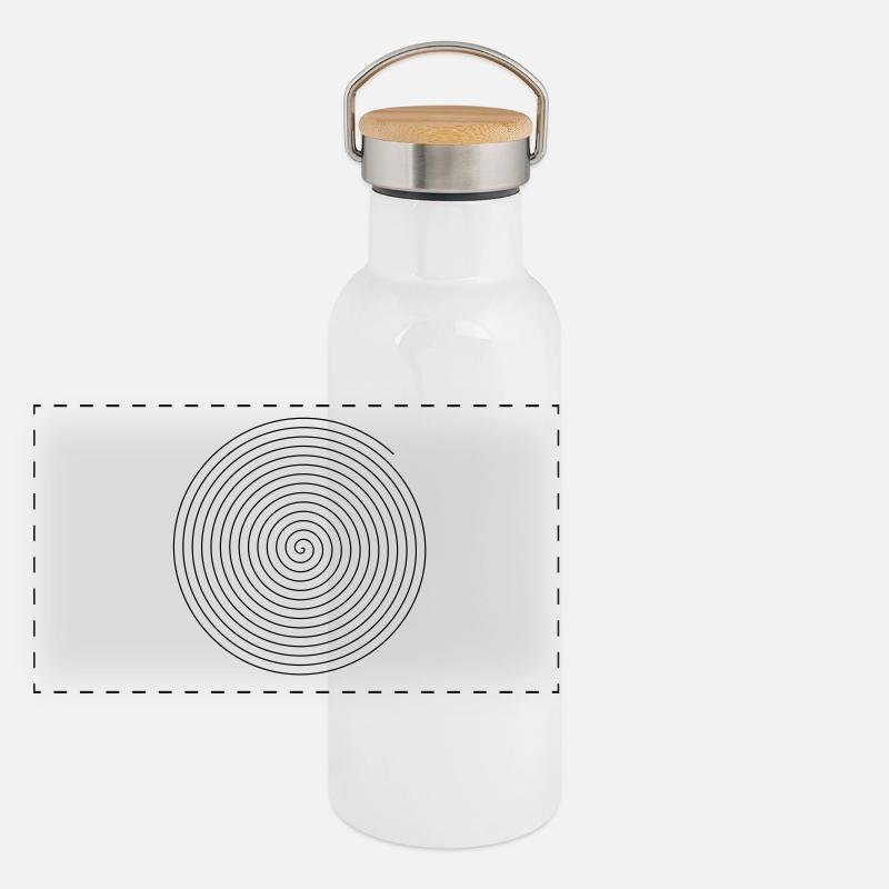 Panorama Thermosflasche mit Bambusdeckel