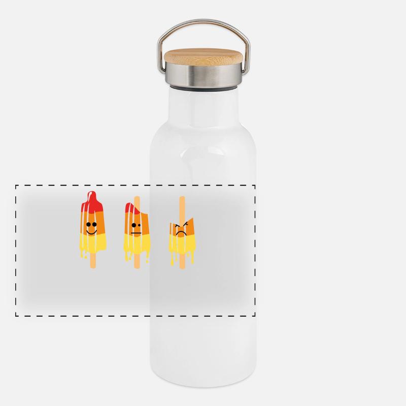 Wie eine Rakete Panorama Thermosflasche mit Bambusdeckel