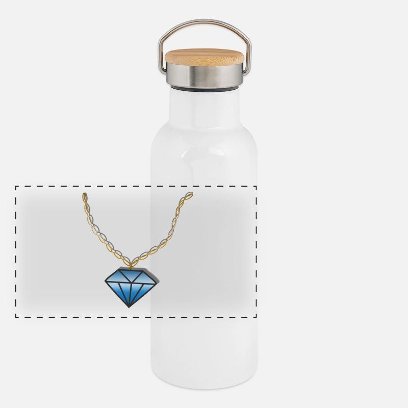 Kette Diamant Panorama Thermosflasche mit Bambusdeckel