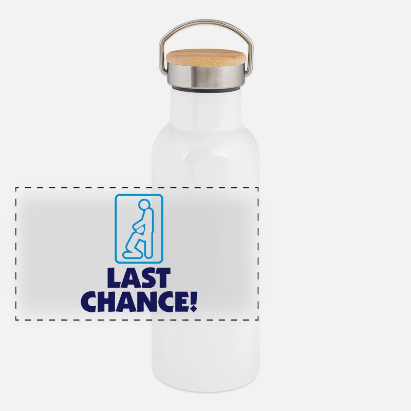 Die letzte Chance Panorama Thermosflasche mit Bambusdeckel
