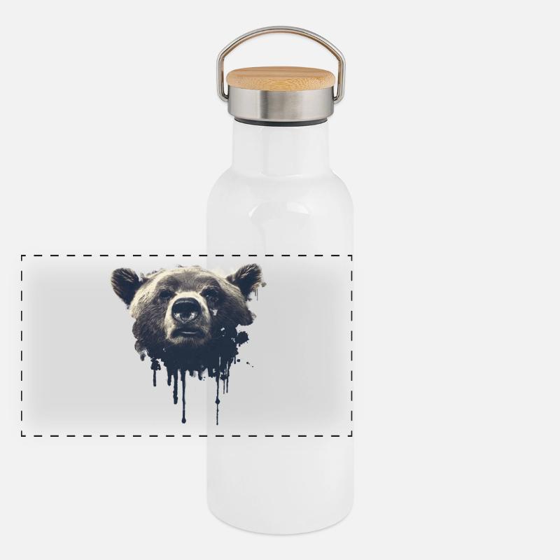 Grizzly Panorama Thermosflasche mit Bambusdeckel