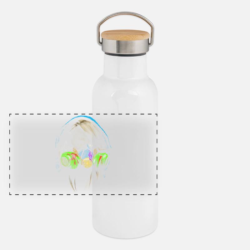 Panorama Thermosflasche mit Bambusdeckel
