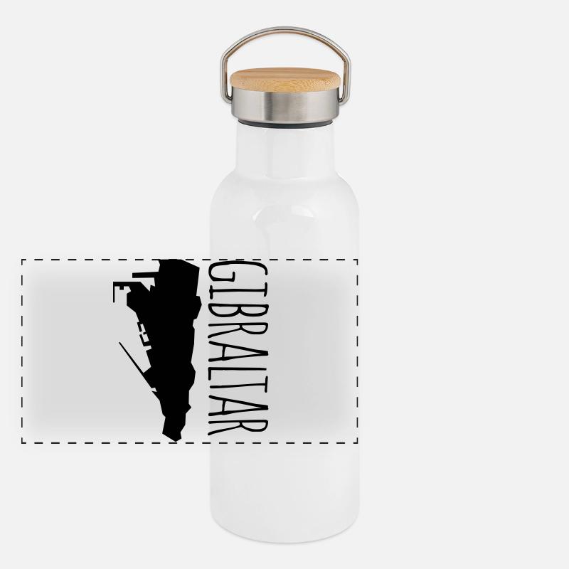 Gourde isotherme avec bouchon en bambou