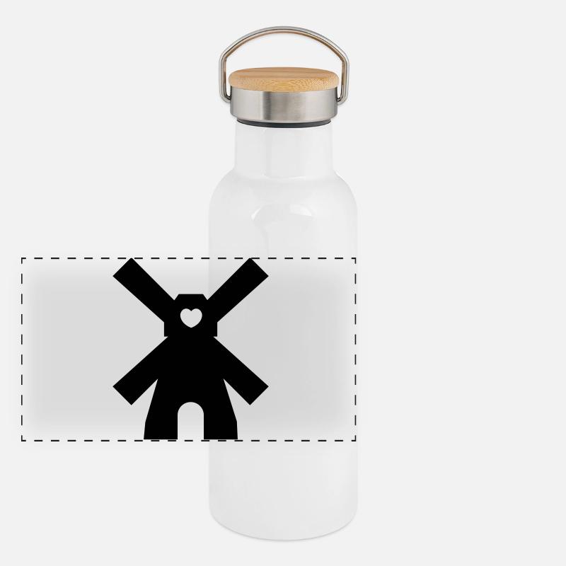 windmill Panoramic Thermal Bottle with Bamboo Lid