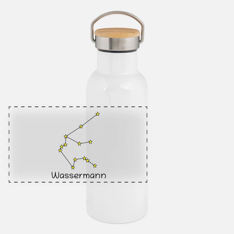 Panorama Thermosflasche mit Bambusdeckel