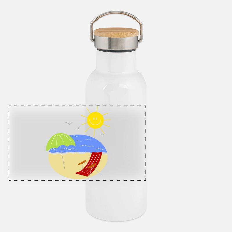 vacances Gourde isotherme avec bouchon en bambou