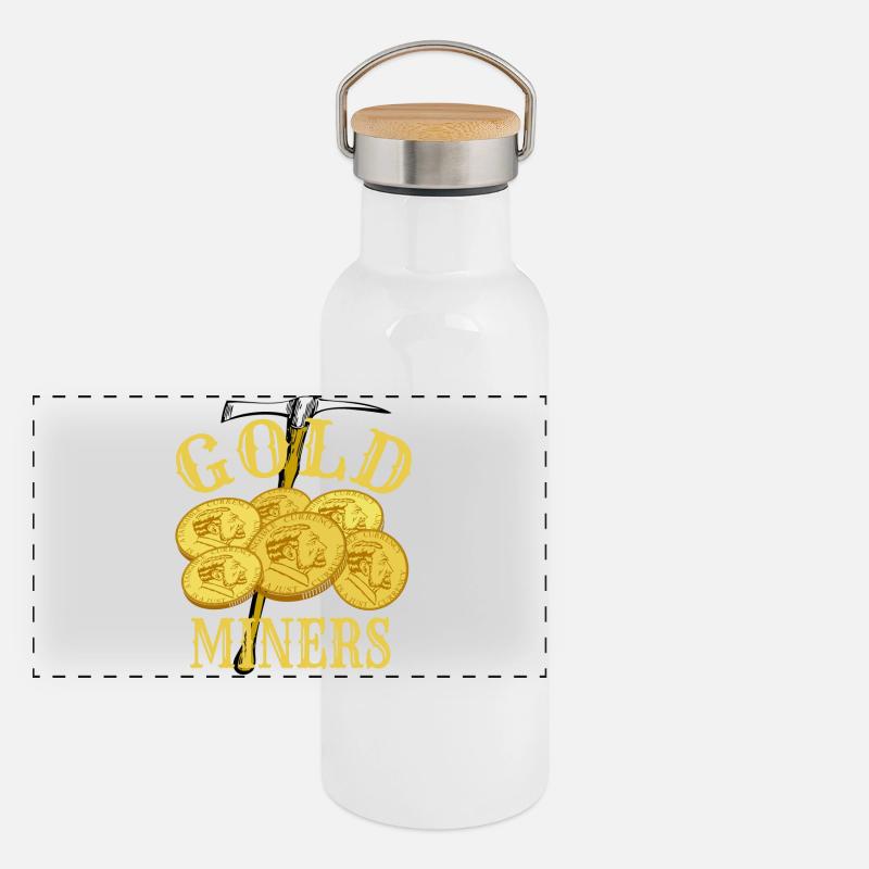 Gold digger Panoramic Thermal Bottle with Bamboo Lid