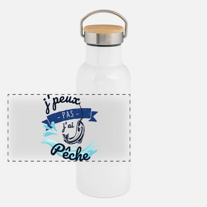 J'peux pas j'ai pêche Gourde isotherme avec bouchon en bambou