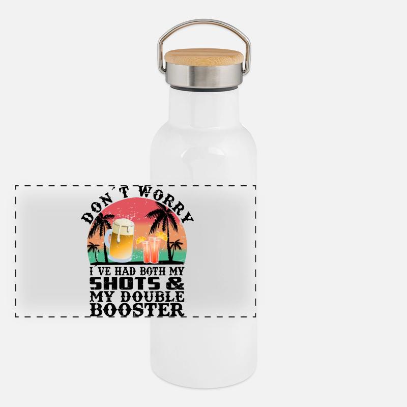 Alkohol Booster Panorama Thermosflasche mit Bambusdeckel