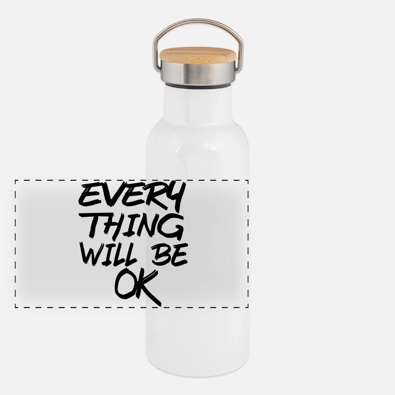 Alles wird gut! Alles wird gut! # Panorama Thermosflasche mit Bambusdeckel