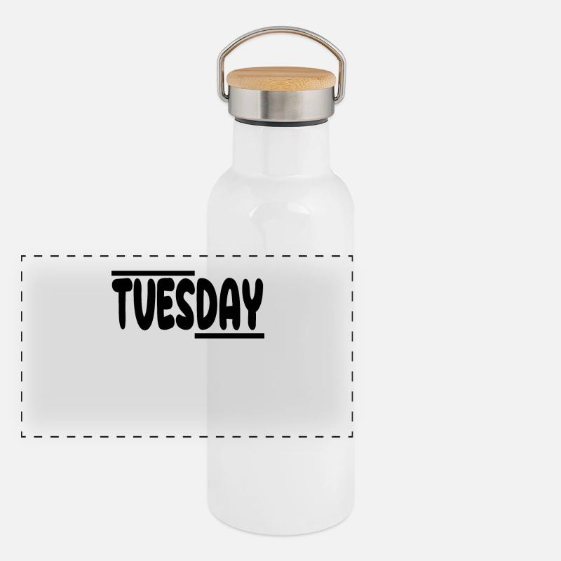 Dienstag Panorama Thermosflasche mit Bambusdeckel