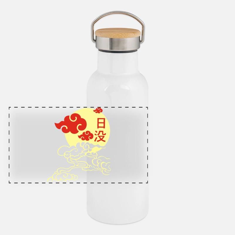 Manga sunset Panoramic Thermal Bottle with Bamboo Lid