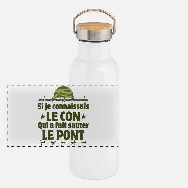 7ème compagnie, septième compagnie, Chaudard Gourde isotherme avec bouchon en bambou
