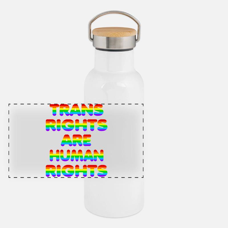 Droits des trans pour la Journée de la rue Christopher de la CSD Gourde isotherme avec bouchon en bambou