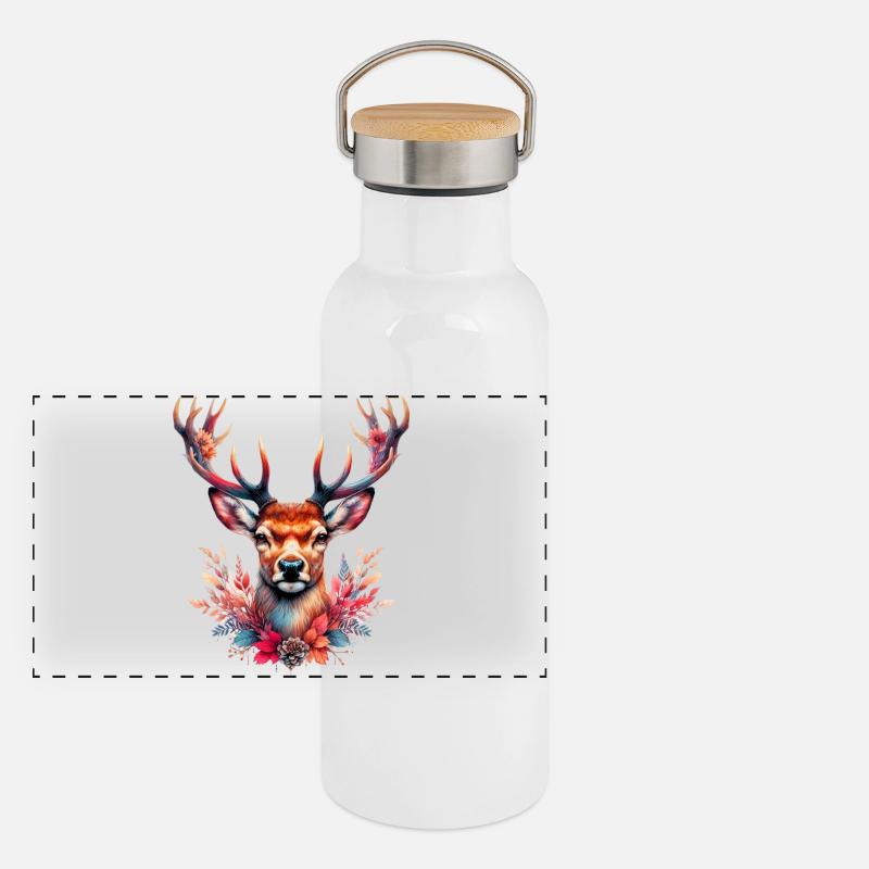 Deer Panoramic Thermal Bottle with Bamboo Lid