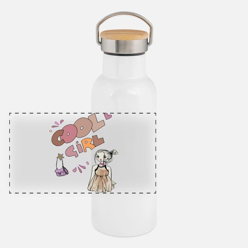 Fille Cool, Fille Gourde isotherme avec bouchon en bambou
