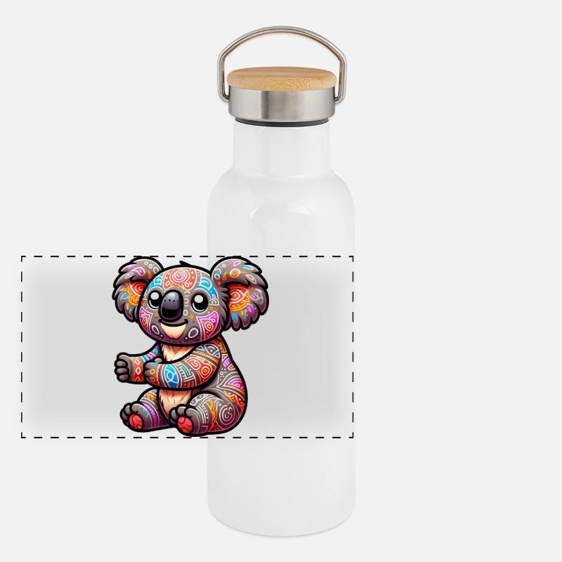 Koala Gourde isotherme avec bouchon en bambou
