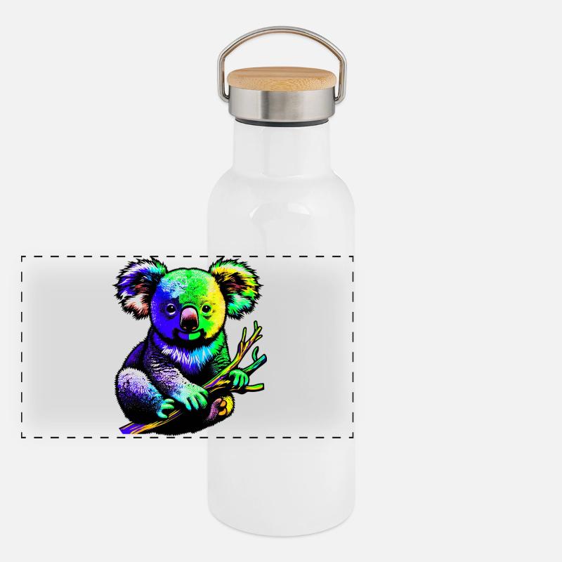 Koala Panorama Thermosflasche mit Bambusdeckel