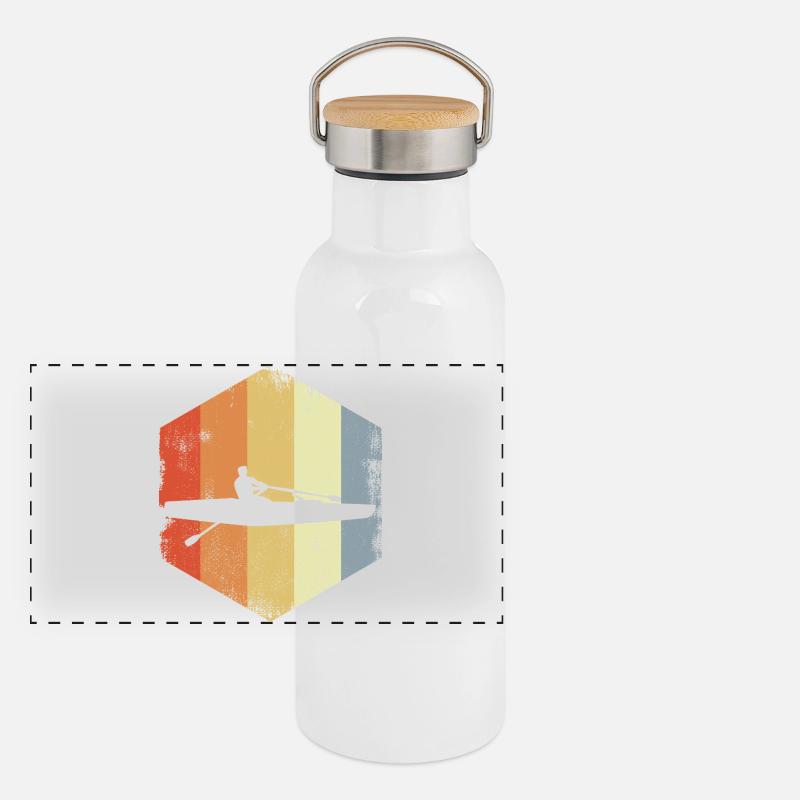 Skulls Ruderer Panorama Thermosflasche mit Bambusdeckel