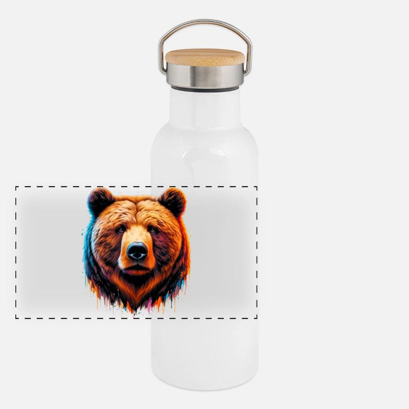 Bear Panoramic Thermal Bottle with Bamboo Lid