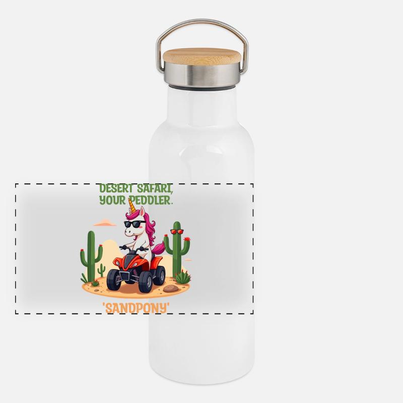 Licorne du désert Gourde isotherme avec bouchon en bambou