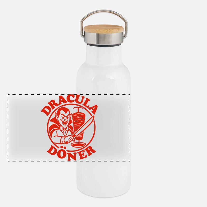 Dracula Döner Panorama Thermosflasche mit Bambusdeckel