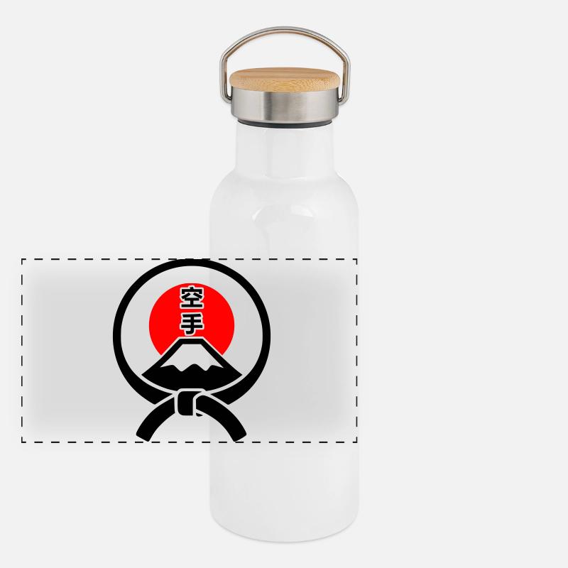 Fuji-San Panorama Thermosflasche mit Bambusdeckel