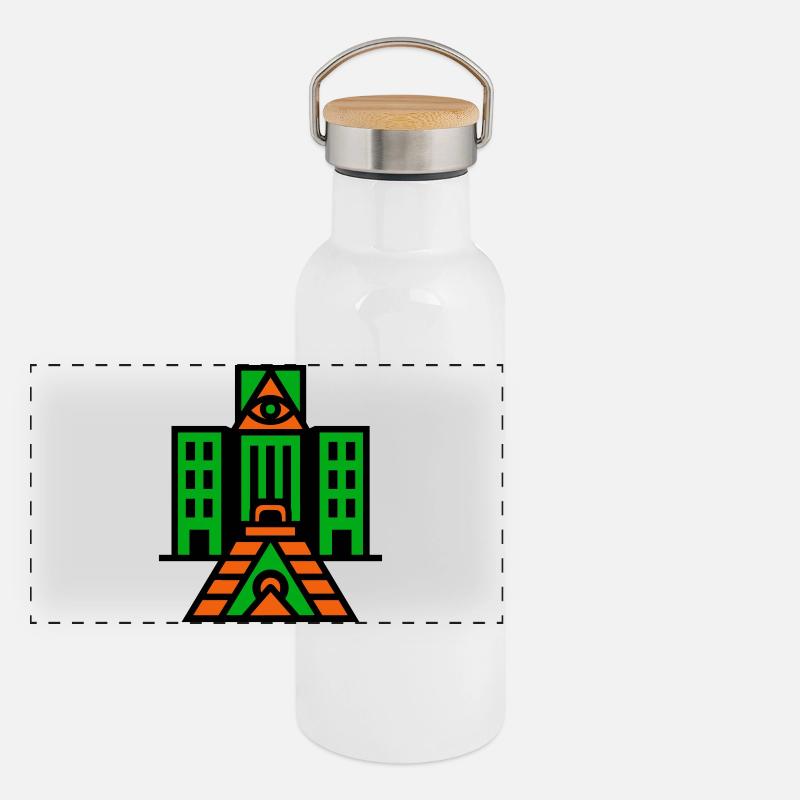 Occult Architecture Panoramic Thermal Bottle with Bamboo Lid
