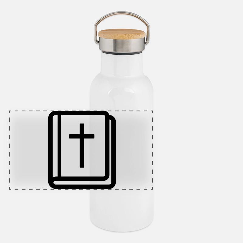 Gourde isotherme avec bouchon en bambou