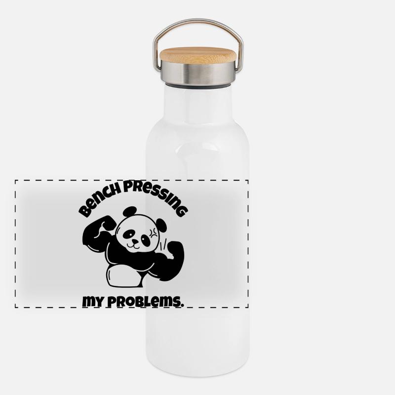 Développé couché Mes problèmes Gourde isotherme avec bouchon en bambou