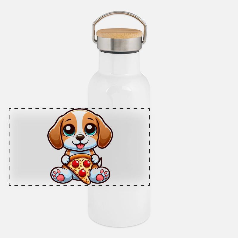 Sweet Beagle avec Melon Fruité Design d’été Gourde isotherme avec bouchon en bambou
