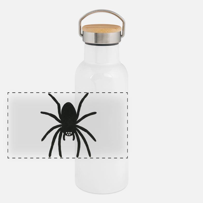 Peinture d’araignée Gourde isotherme avec bouchon en bambou
