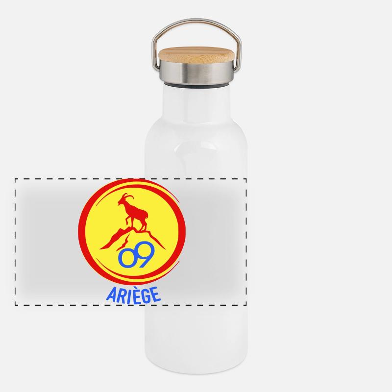 Alpine ibex Ariège 09 Panoramic Thermal Bottle with Bamboo Lid