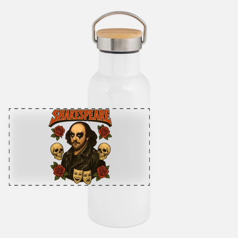 Shakespeare Rock Star Panoramic Thermal Bottle with Bamboo Lid