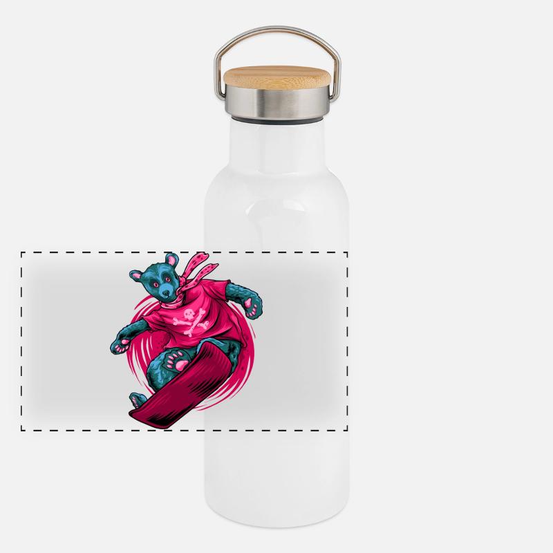 Snowbear Panorama Thermosflasche mit Bambusdeckel