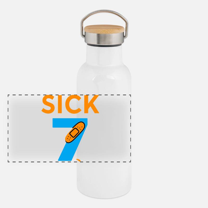 Sick Seven Meme Tee Six Seven  Panorama Thermosflasche mit Bambusdeckel
