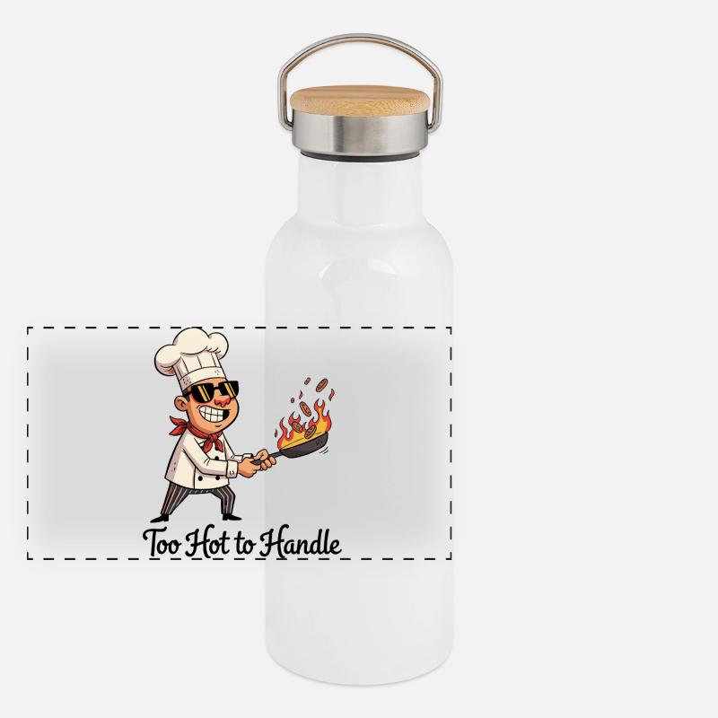 Cooking hero with fire pan Panoramic Thermal Bottle with Bamboo Lid