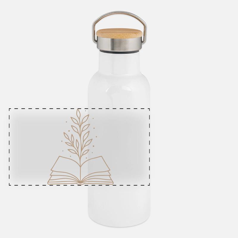 Art botanique Magic Book Gourde isotherme avec bouchon en bambou