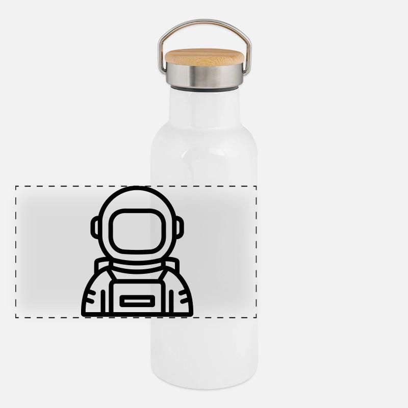 astronaute Gourde isotherme avec bouchon en bambou