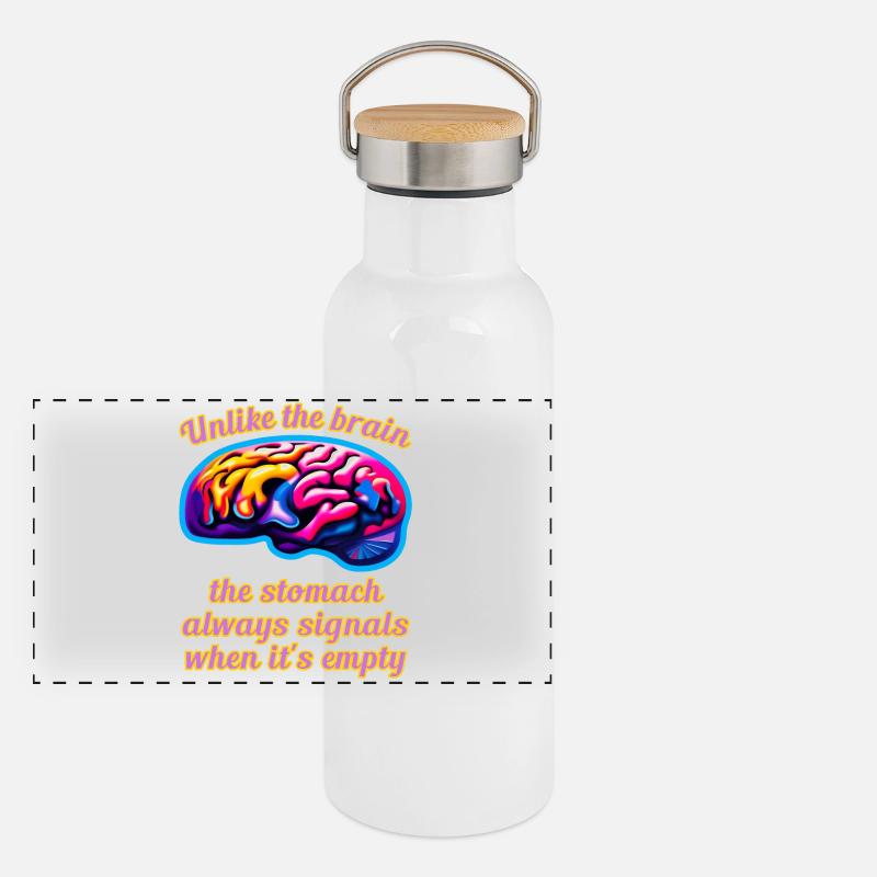 Brain & Stomach A Panoramic Thermal Bottle with Bamboo Lid