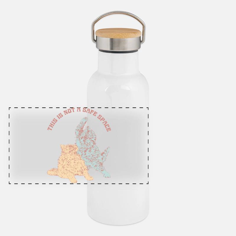 DAS IST KEIN SICHERER ORT Panorama Thermosflasche mit Bambusdeckel