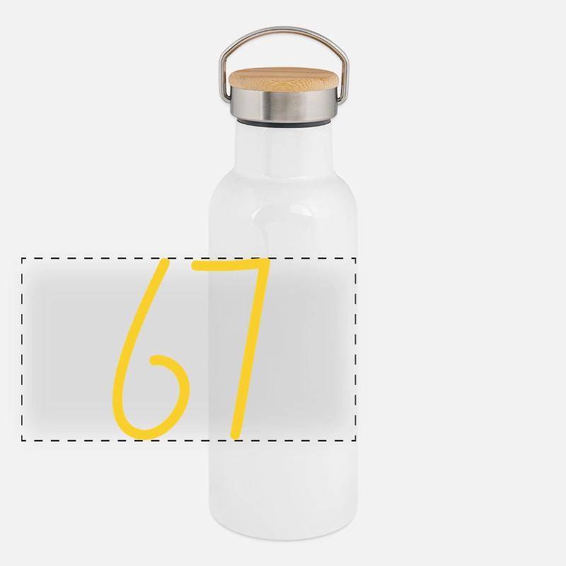 67 Gourde isotherme avec bouchon en bambou